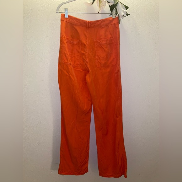Zara high waist orange pants. Size M. - Picture 3 of 7